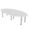Skutchi Designs 45 in W, 96 in L, 29 in H, Engineered Wood Top, White HAR-OVL-46X93-PT-WC - alternate 1